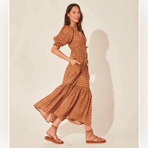 Daughters of India Zuri wrap dress- Autumn